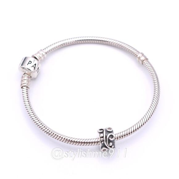 Authentic PANDORA Tendril Champagne CZ Clip - Picture 7 of 7